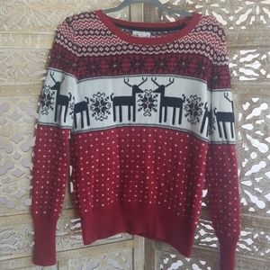 Christmas Sweater in Red, White, and Black